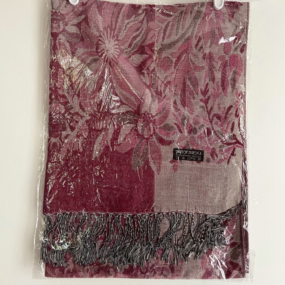 Pink/Burgundy Pashmina Scarf